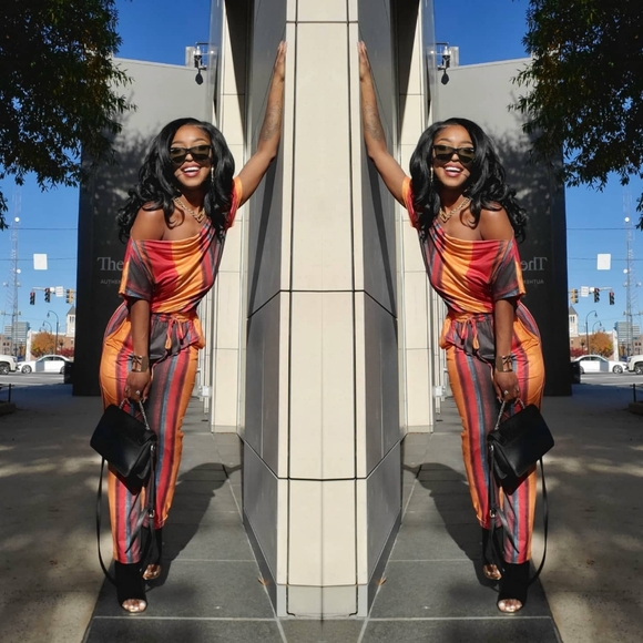 Auburn Off Shoulder Jumpsuit - Picture 5 of 5